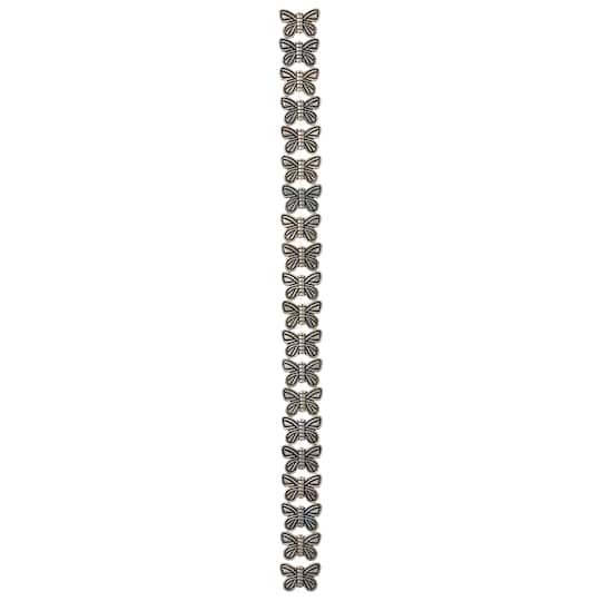 12 Pack: Silver Plated Metal Butterfly Beads, 15mm by Bead Landing™